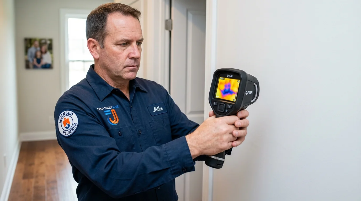 Thermal imaging leak detection by Johns Plumbing LLC in Kenmore
